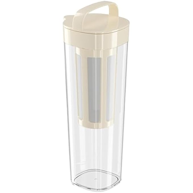 إكسفور ماكينة القهوة الباردة مع شبكة فلتر نايلون قابلة للإزالة 1100 مل PP مع مقبض علوي على طريقة يدوي ماكينة القهوة الباردة بفلتر بيج - Image 1