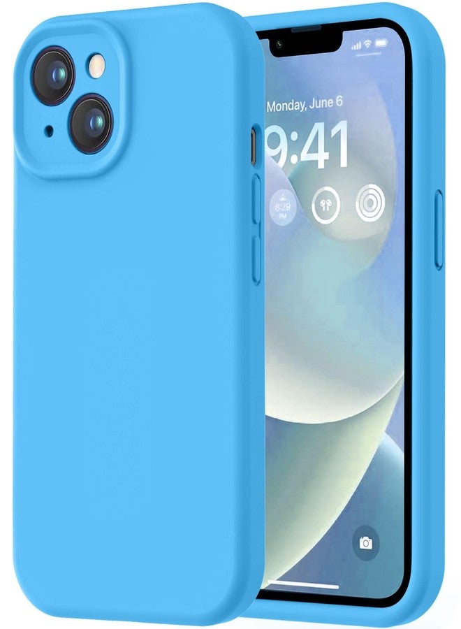LOVE 3000 جراب LOVE 3000 مصمم خصيصًا لهاتف iPhone 14، مصنوع من السيليكون الفاخر مع بطانة ناعمة من الألياف الدقيقة المقاومة للخدش، جراب واقٍ مقاوم للصدمات مناسب للرجال والنساء والفتيات، مقاس 6.1 بوصة، باللون الأزرق - Image 1