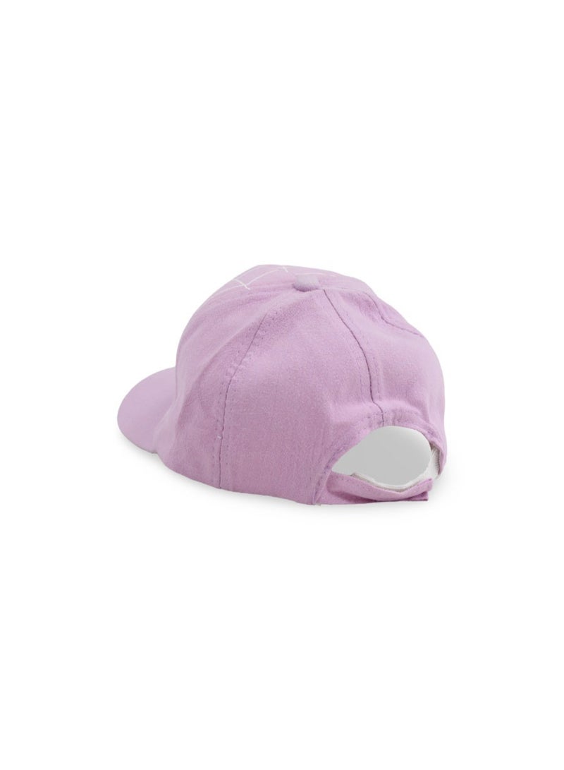Fancy Girls Cotton Cap – Pink with Spider Design - Image 2