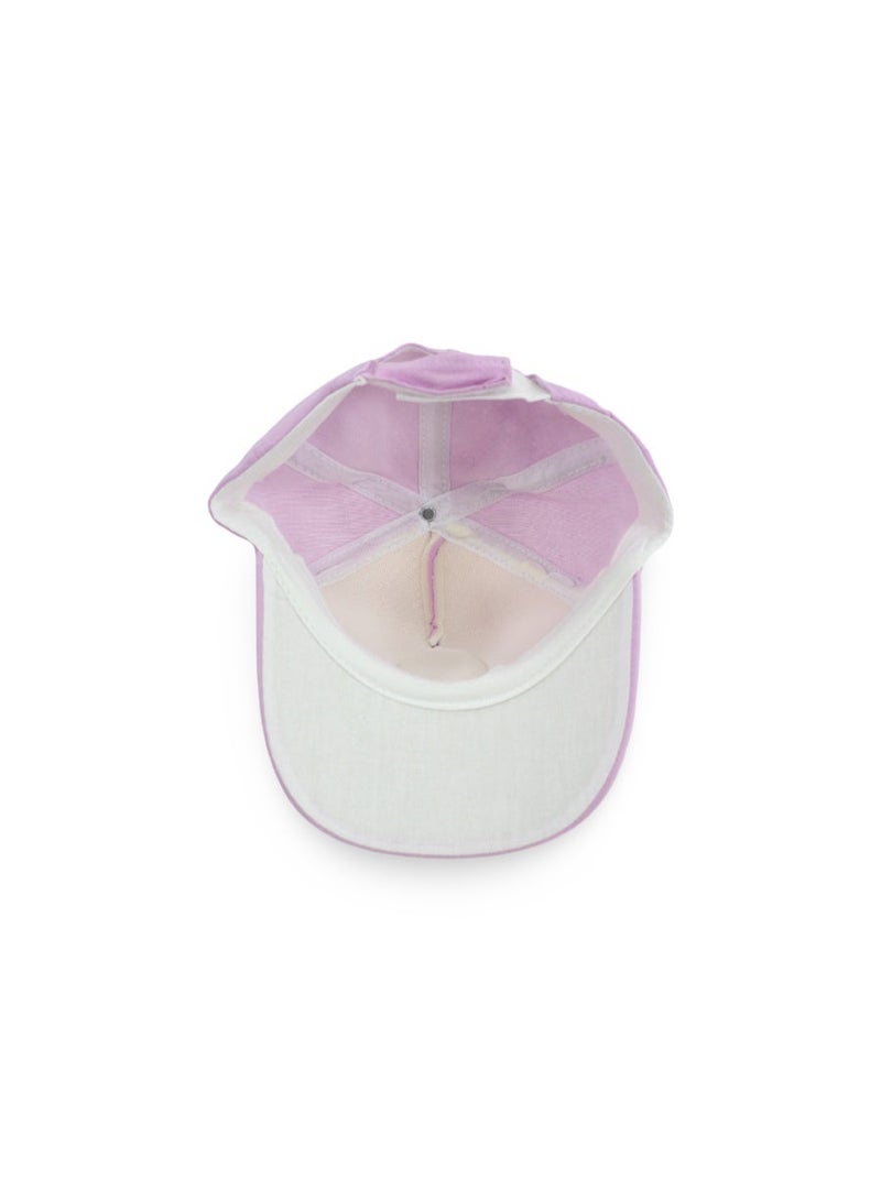 Fancy Girls Cotton Cap – Pink with Spider Design - Image 3