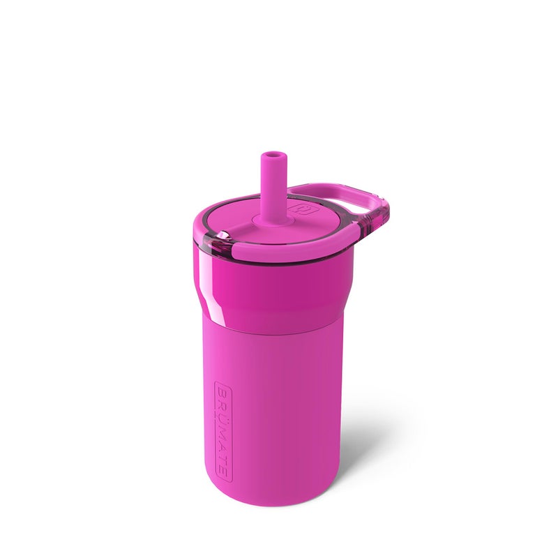 BrMate Leap 12oz 100 Leakproof Kids Tumbler with Handle and Silicone Soft Straw  Durable Drop Resistant Silicone Sleeve  Made of Insulated Stainless Steel  Cup Holder Friendly  Vivid Magenta