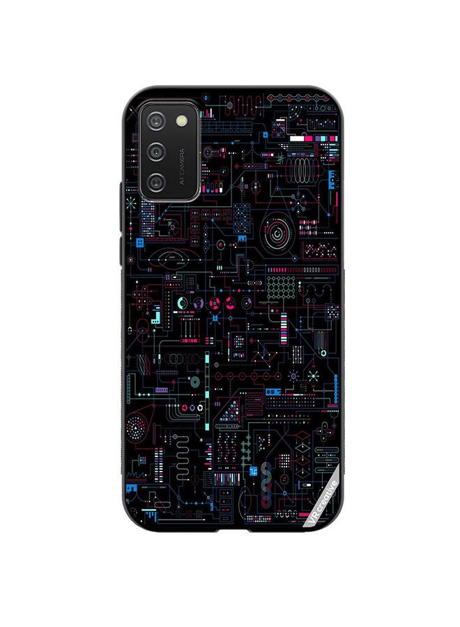 VR CREATIVE Protective Case Cover For Samsung Galaxy A02s Circuit Board Design Multicolour - Image 1