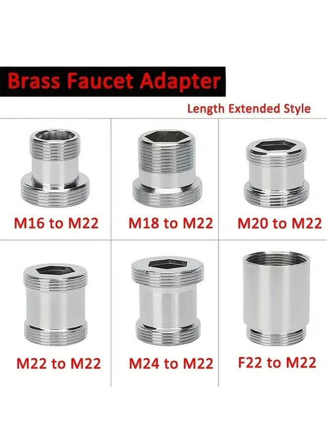 2 Pack F22 M22 Brass Faucet Adapter 16 18 20 22 24mm NPT Male Thread Aerator Connector - Image 5