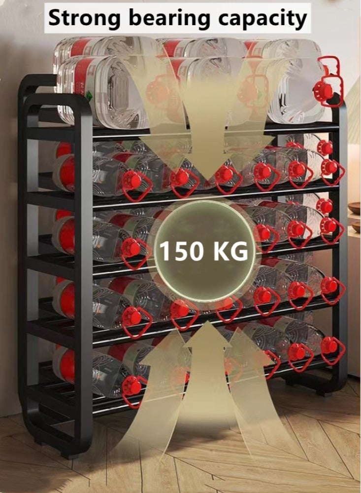 كوتيس 5-طبقات بسيطة رف الأحذية الجمعية الأحذية الرف تخزين المنظم الفولاذ المقاوم للصدأ الأبيض 60x23x73 سم - Image 4