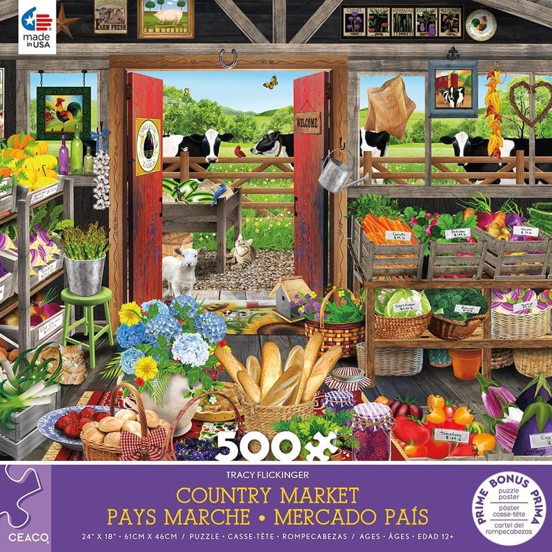 Ceaco - Tracy Flickinger - Country Market - 500 Piece Jigsaw Puzzle - Image 3