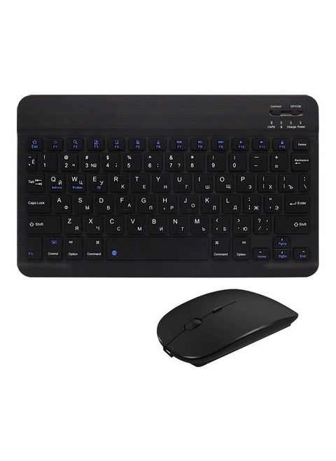 3-System Switch Multi-Language Universal Type Laptop Ipad BT Keyboard Mouse Suit Black