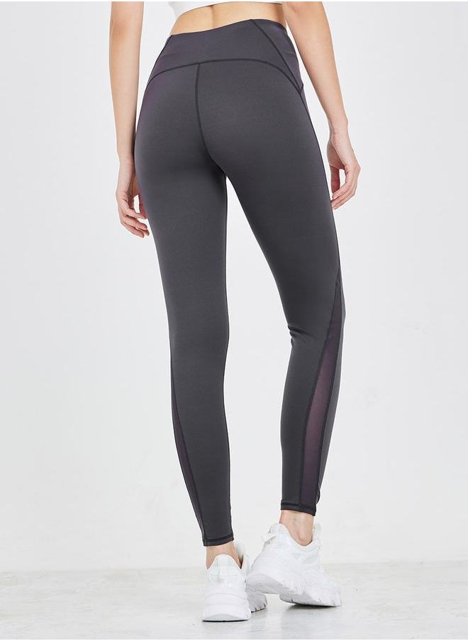 Styli - Contour Stitch & Mesh Detail Leggings - Image 1
