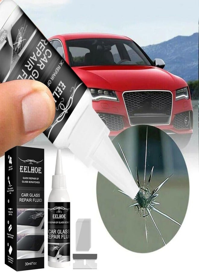 إيلهو سائل إصلاح زجاج السيارة، مجموعة إصلاح زجاج السيارة، مجموعة إصلاح زجاج الزجاج الأمامي، سائل إصلاح الزجاج 30 مل، محلول سائل إصلاح زجاج السيارة للزجاج الأمامي للسيارة - Image 3