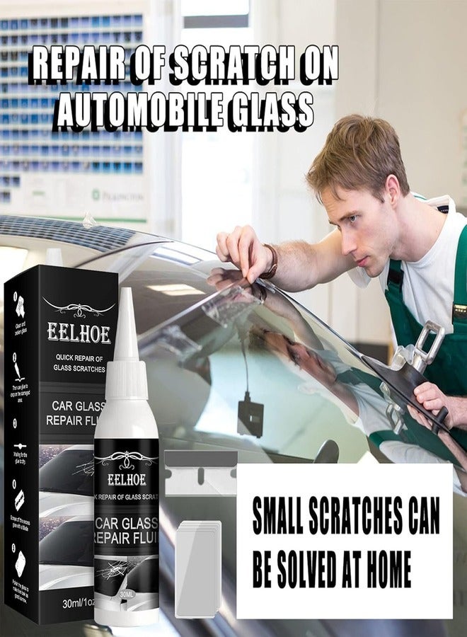 إيلهو سائل إصلاح زجاج السيارة، مجموعة إصلاح زجاج السيارة، مجموعة إصلاح زجاج الزجاج الأمامي، سائل إصلاح الزجاج 30 مل، محلول سائل إصلاح زجاج السيارة للزجاج الأمامي للسيارة - Image 4