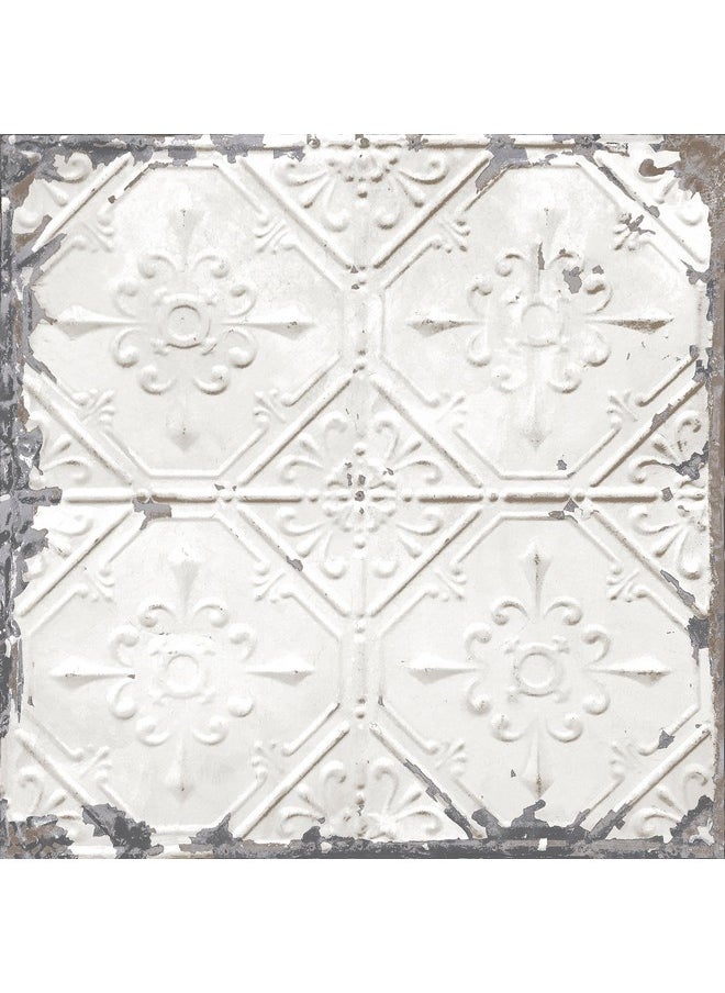 NuWallpaper Vintage Tin Tile Peel & Stick Wallpaper  - Image 1
