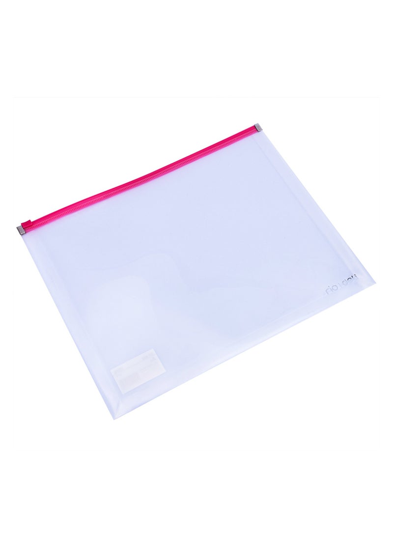 ديلي مجموعة حقائب Deli A4 Zip 1 - ألوان متنوعة، شفافة، 100% مادة PP مستوردة كورية، E38975 - Image 5