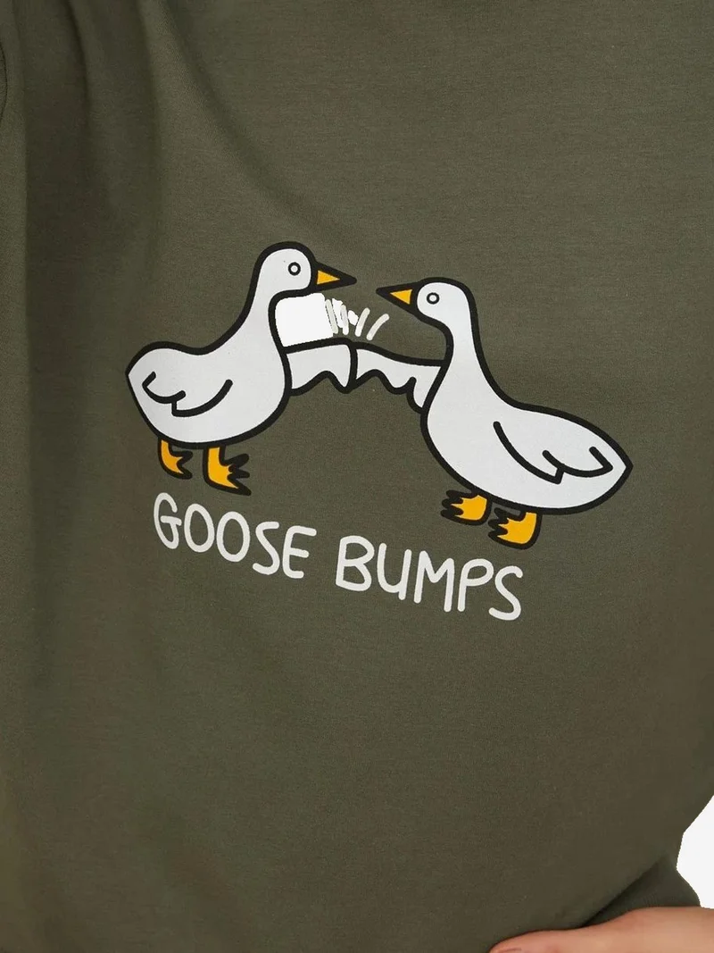 HICCUP Printed Crew Neck Relaxed Fit Sweatshirt