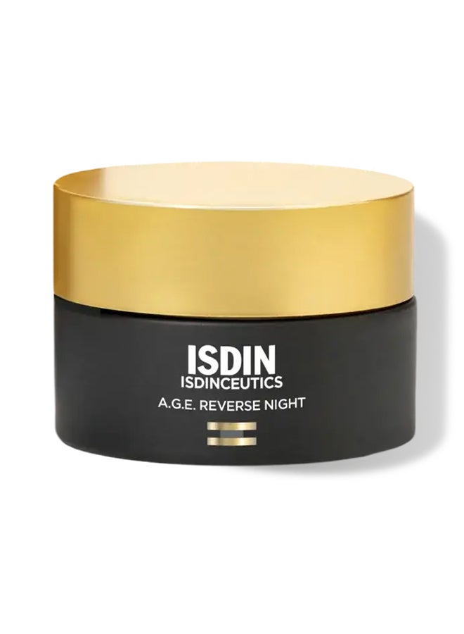 Isdinceutics A.G.E Reverse Night Cream [50Ml] – Night Recovery Cream With Melatonin To Stimulate Antioxidant Defenses And Restore Elasticity - Image 1