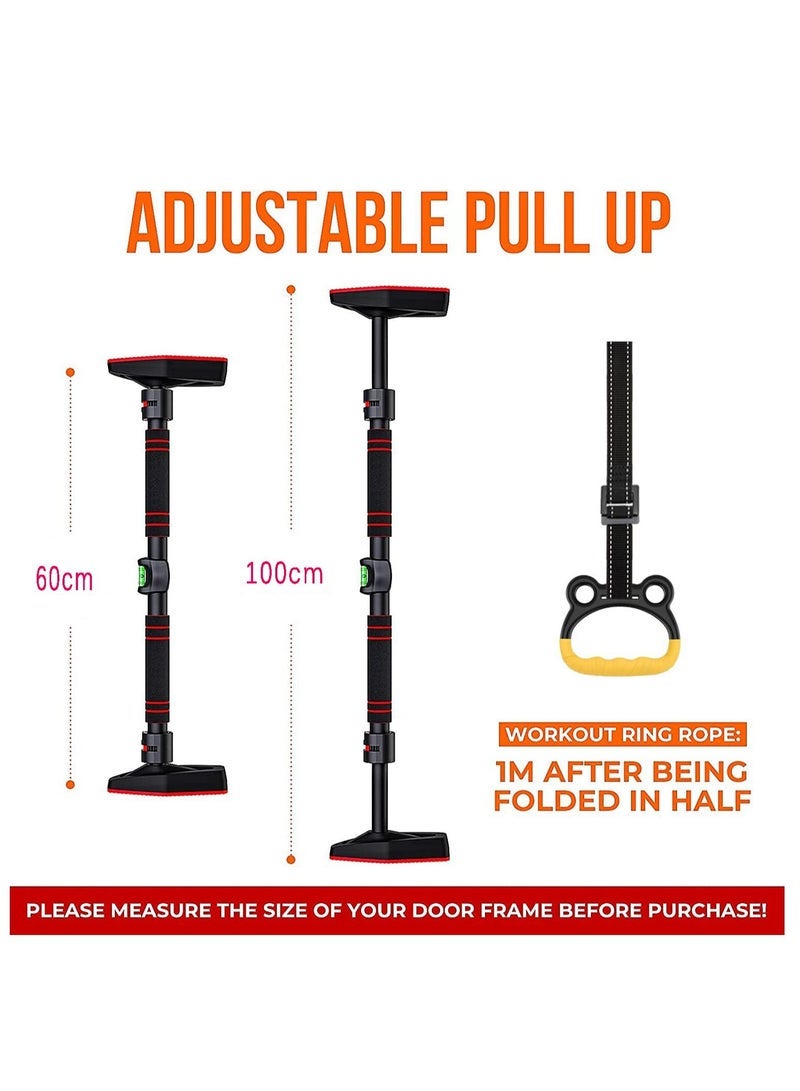 Captaintech Horizontal Bar Household Indoor Fitness Equipment Pull-up Device, Sports Home No Punching Hanging Ring Door Single Rod - Image 2