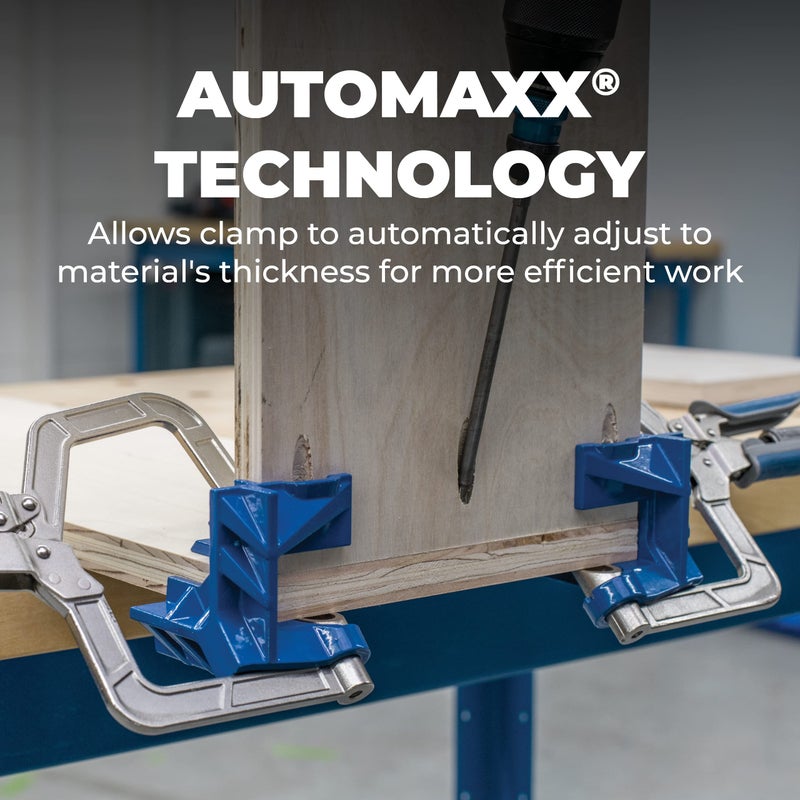 Kreg KHCCC 90 Degree Corner Clamp - Right Angle Clamp - Corner Clamp & T-Joint Clamp - Corner Clamps for Woodworking - Carpentry Tools & Accessories - Image 4