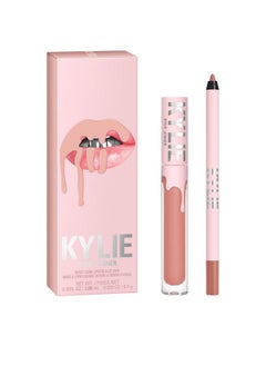 Kylie مجموعة أحمر الشفاه جينر كوزماتيكس (بير) أحمر شفاه سائل ومحدد شفاه غير لامع  - Image 2