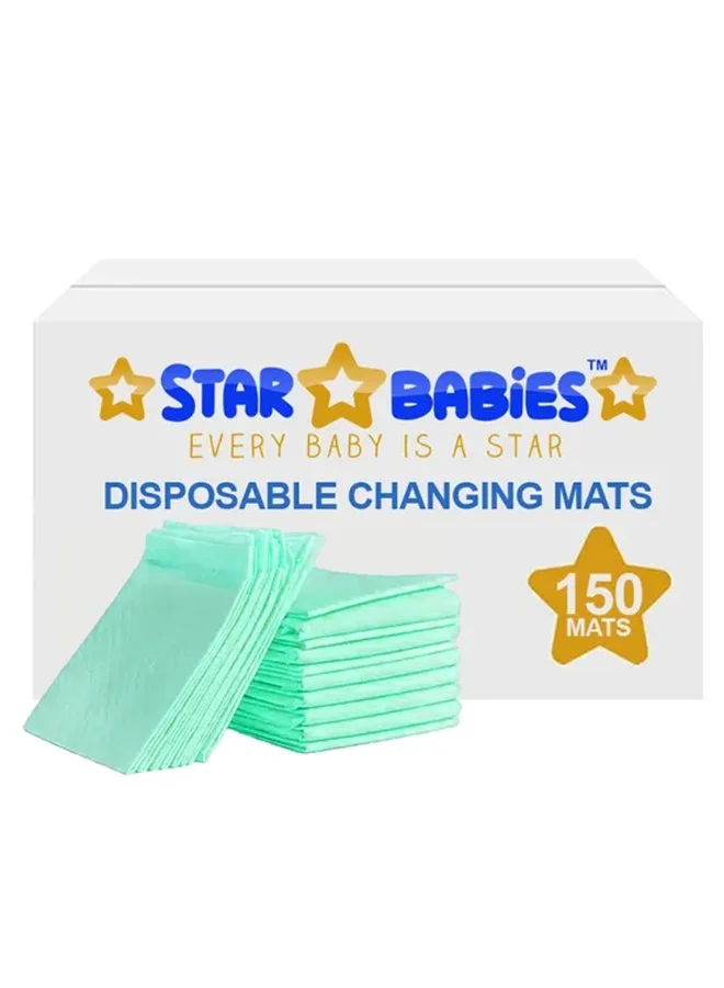 ستار بيبيز Star Babies  Disposable Changing Mats  60x60cm- Pack of 150 -Green