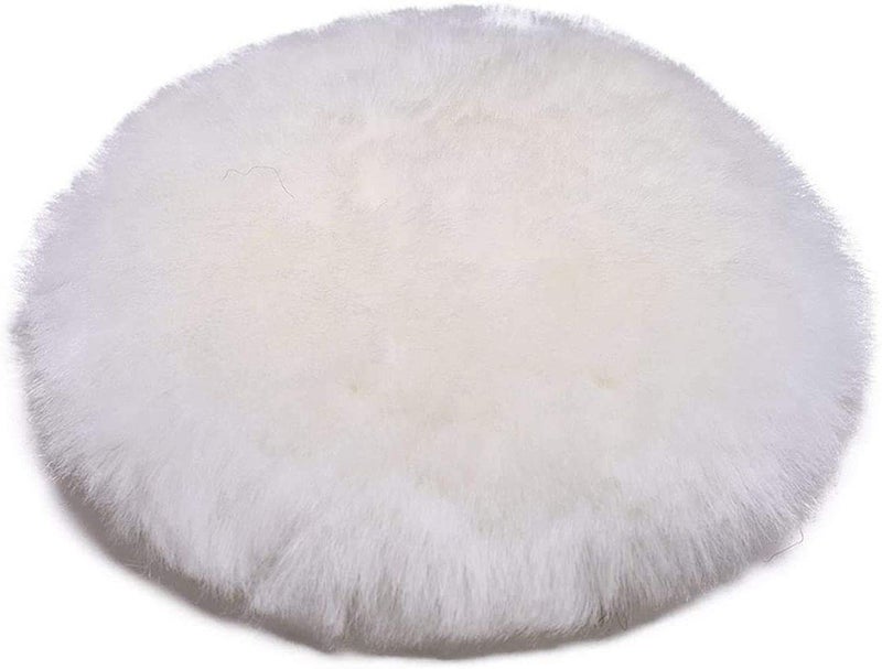 DIY Crafts Diy Crafts CTDIYHI57545 Pad 27 Soft Buffing Pads With Hook and Loop Back Wool Cutting Pad for Car Furniture Glass and So on Pack of 1 Pc 3 Off White  - Image 2