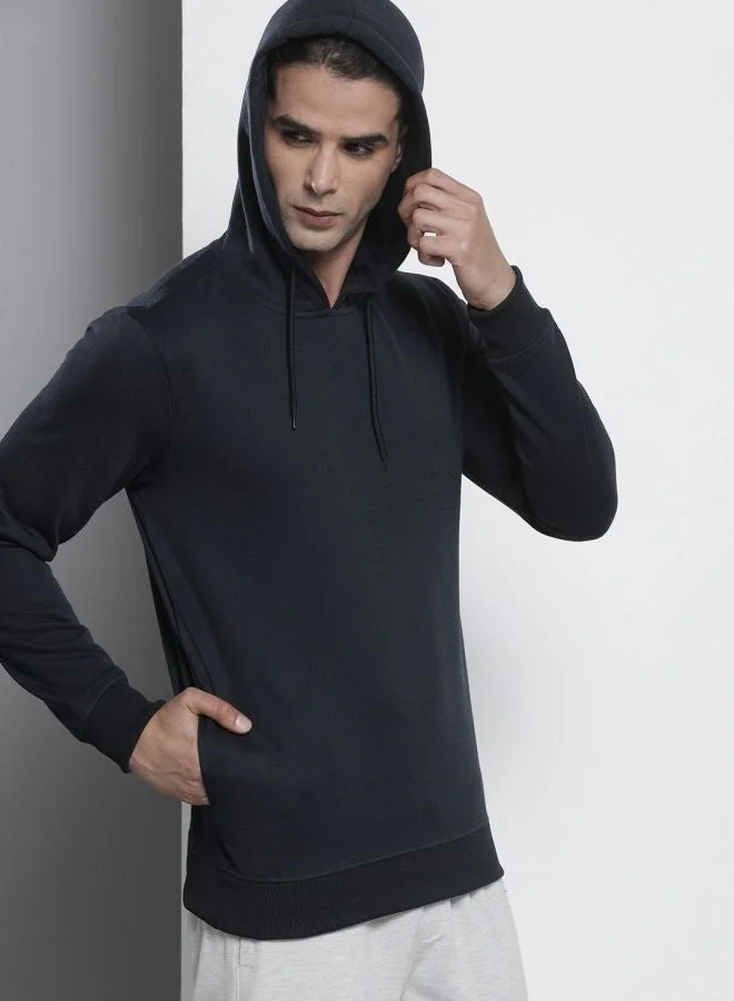 The Indian Garage Co Men Regular Fit Solid Round Neck Full Sleeves Sweatshirt