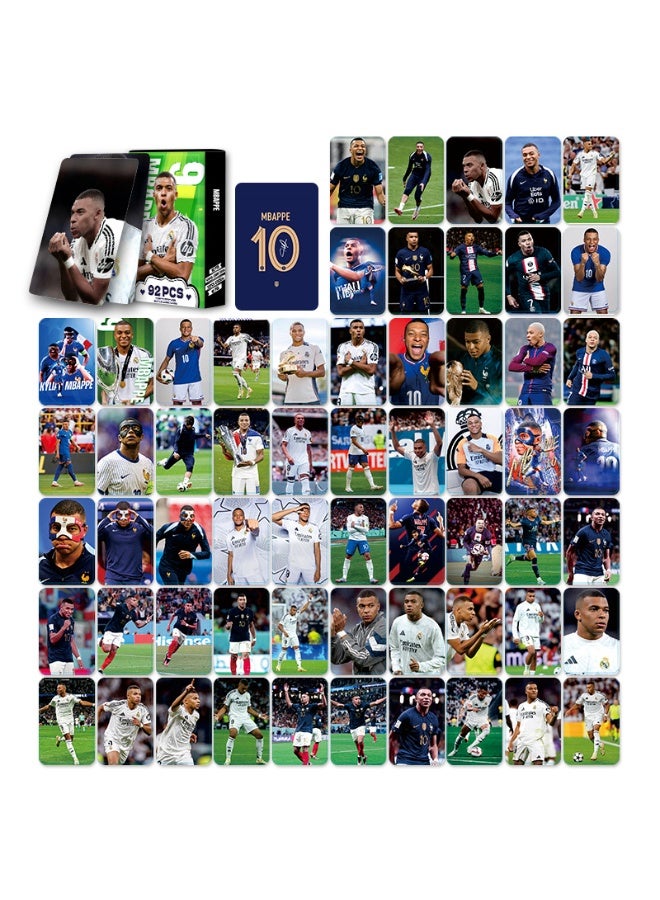NIBEMINENT 92 Pcs Football Player Kylian Mbappé Lomo Cards Card For Fans Collection Gifts - Image 3