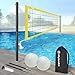 Olybeaka Base Free Swimming Pool Volleyball Net Set for Above GroundInground Pools with 3Height Adjustable Aluminium Poles Durable AntiSagging Net 2 Water Volleyballs and Carry Bag - Image 3