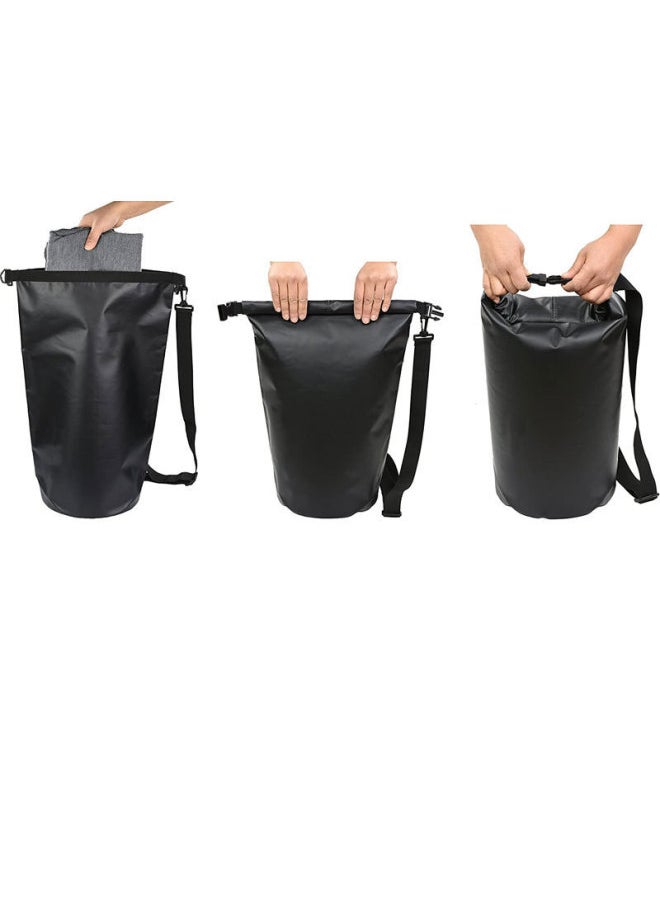 Loquat Outdoor Wading Sports Surfing Bag Beach Swimsuit Storage Bag Summer River Rafting Bag Swimming Waterproof Bucket Bag-Color:Default Item-Capacity:Black Solid Color 10l  - Image 5
