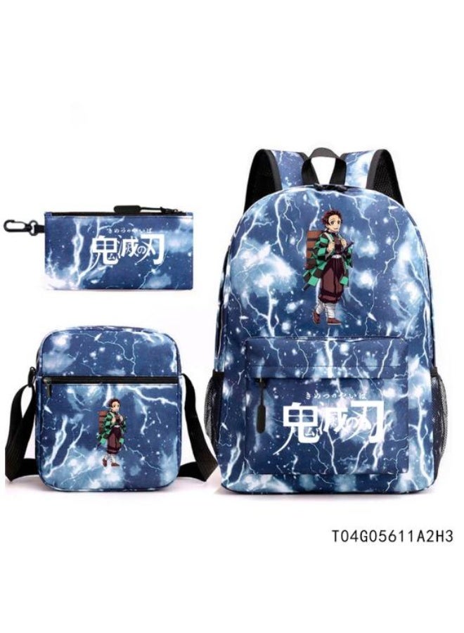 Exquisite animation backpack three-piece set, outstanding design, diversified storage and super convenient - 353