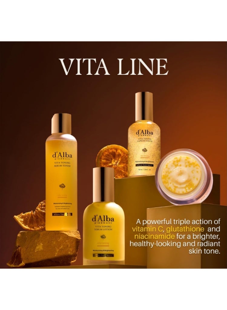 d'Alba Uneven Skin Tone & Dullness Solution – d'Alba Vita Toning Capsule Serum 100ml for Brightening, Firming & Radiant Glow Care - Image 2