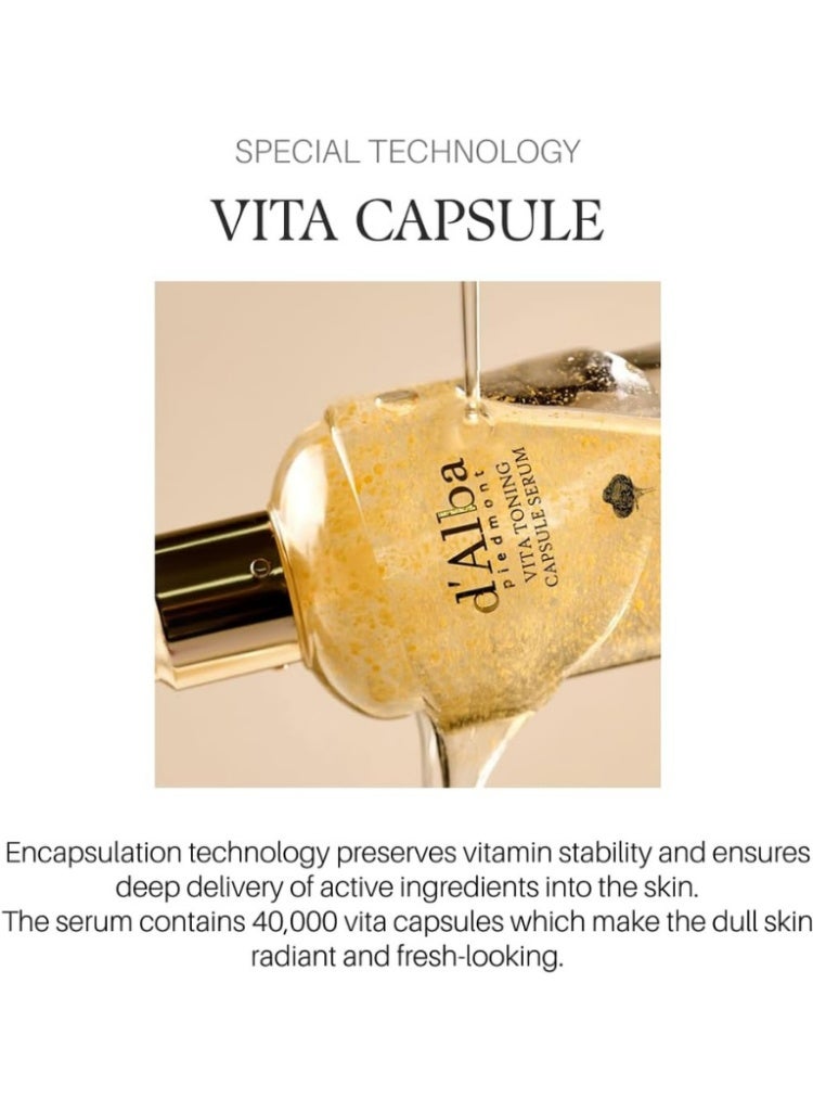 d'Alba Uneven Skin Tone & Dullness Solution – d'Alba Vita Toning Capsule Serum 100ml for Brightening, Firming & Radiant Glow Care - Image 5