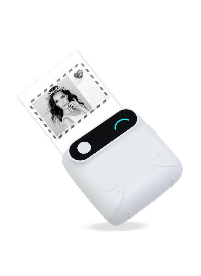 Mini BT Wireless Pocket Printer Portable Instant Mobile Printer Thermal Paper Receipt Printer Label Sticker Compatible with Android iOS Smartphone Windows for Journal Study Notes Memo Photo Picture Printing
