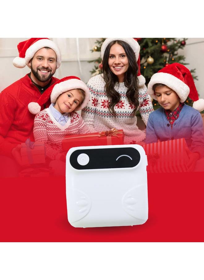 Mini BT Wireless Pocket Printer Portable Instant Mobile Printer Thermal Paper Receipt Printer Label Sticker Compatible with Android iOS Smartphone Windows for Journal Study Notes Memo Photo Picture Printing