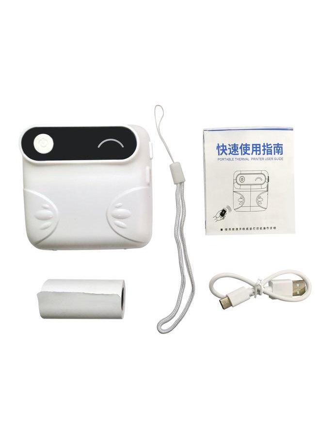 Mini BT Wireless Pocket Printer Portable Instant Mobile Printer Thermal Paper Receipt Printer Label Sticker Compatible with Android iOS Smartphone Windows for Journal Study Notes Memo Photo Picture Printing