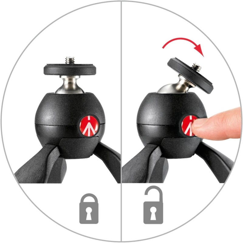 Manfrotto PIXI Mini Tripod Black (MTPIXI-B) - Image 2