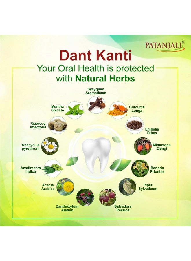باتانجالي معجون أسنان باتانجالي دانت كانتي الطبيعي (200 جم + 100 جم)، عبوة توفير كبيرة، يقوي الأسنان، يشد اللثة، يمنحك ابتسامة خالية من التسوس - Image 4