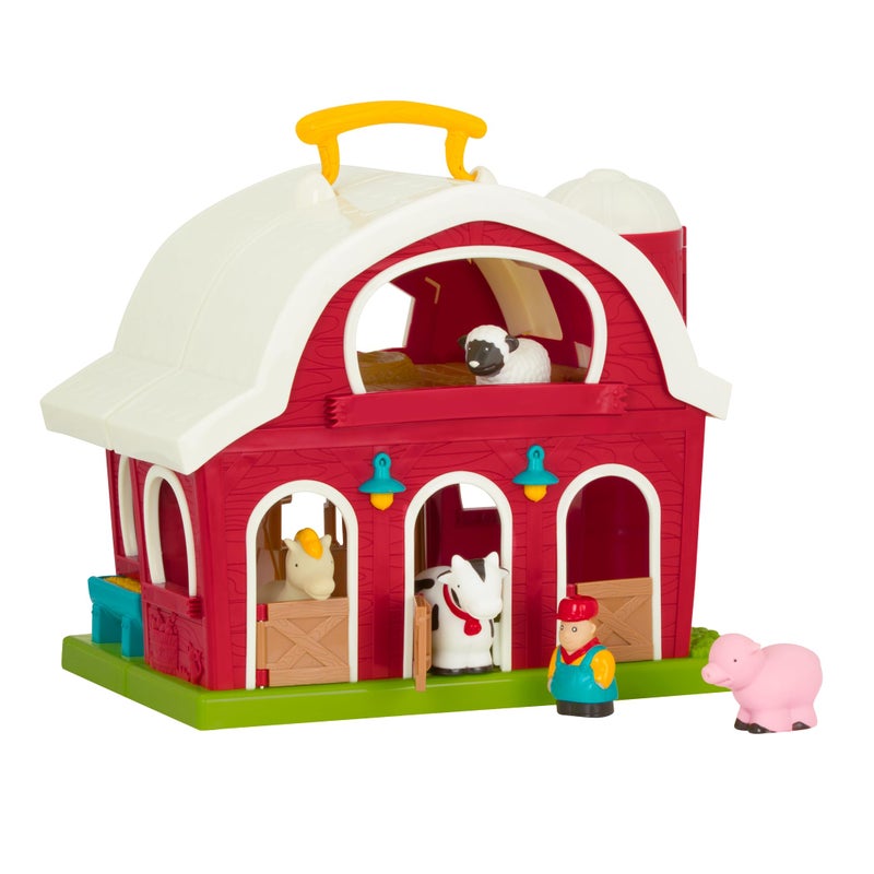 Battatâ€“ Big Red Barn, Animal Farm Playset â€“ Learning Toy for Toddlers, 18M Plus, 13.5" x 9"x 12" - Image 1