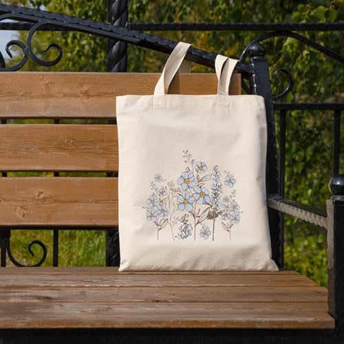Metsi Canvas Tote Bags For Women With Internal Zipper, College Bag For Girls, 100% Organic Cotton Tote Bag For Traveling & Daily Use Totes Shopping Shoulder Bag, White - Image 4