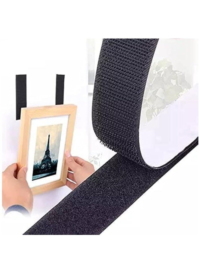 Adhesive Hook And Loop Tape 2M Length White Color, Strong Self Adhesive Fastener Strips, Heavy Duty Sticky Back Tape for Home, Office, Crafts, Organization, Indoor Outdoor Use - Image 2