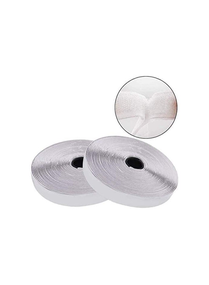 Adhesive Hook And Loop Tape 2M Length White Color, Strong Self Adhesive Fastener Strips, Heavy Duty Sticky Back Tape for Home, Office, Crafts, Organization, Indoor Outdoor Use - Image 4