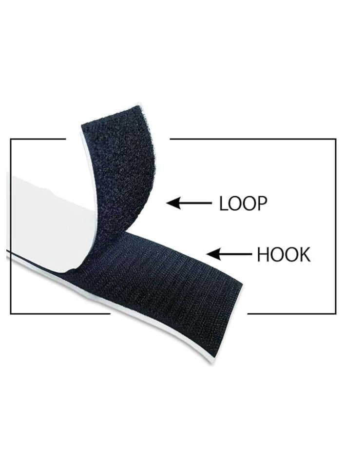 Adhesive Hook And Loop Tape 2M Length White Color, Strong Self Adhesive Fastener Strips, Heavy Duty Sticky Back Tape for Home, Office, Crafts, Organization, Indoor Outdoor Use - Image 5