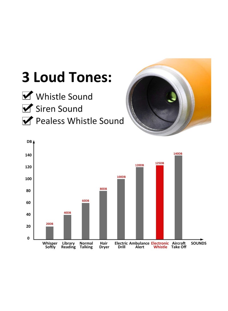 Y&D Electronic Whistle for Teacher Coach Referee, 3 Tone Whistles with Lanyard Handheld Electric Emergency High Volume Volleyball Soccer Sports - Image 2