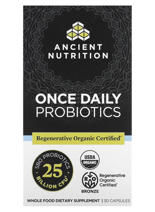 Ancient Nutrition Once Daily Probiotics 25 Billion CFU 30 Capsules