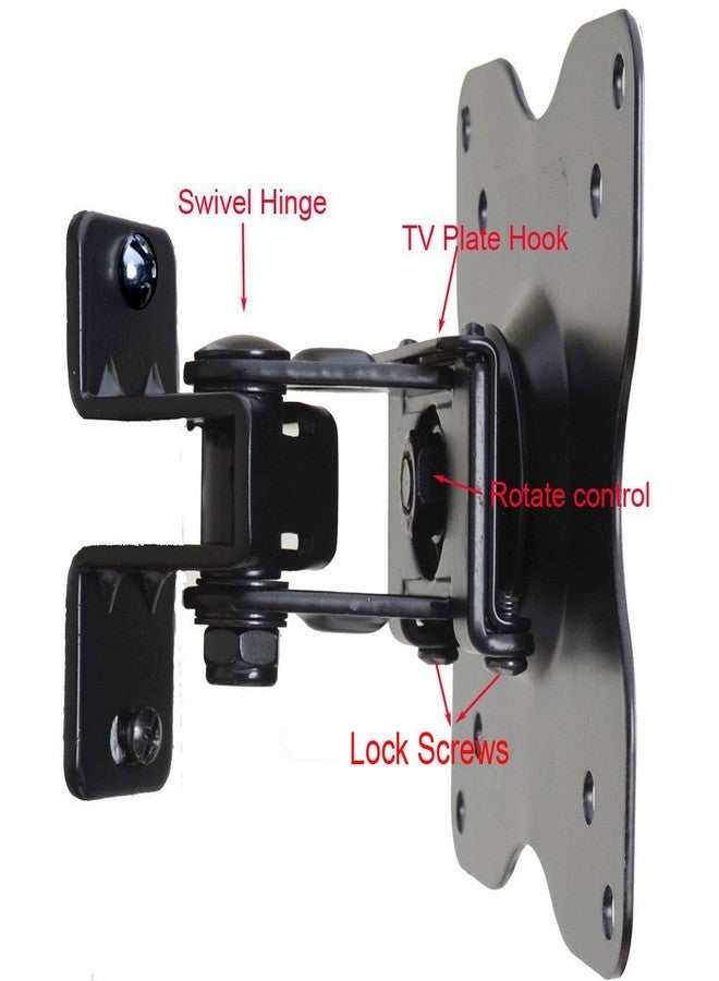 VideoSecu ML411B Adjustable Tilt Swivel Rotation TV Wall Mount Bracket for 19" to 42" LCD LED TV and Monitor (Max 44 lbs, VESA 100/75) Black 1FF - Image 2