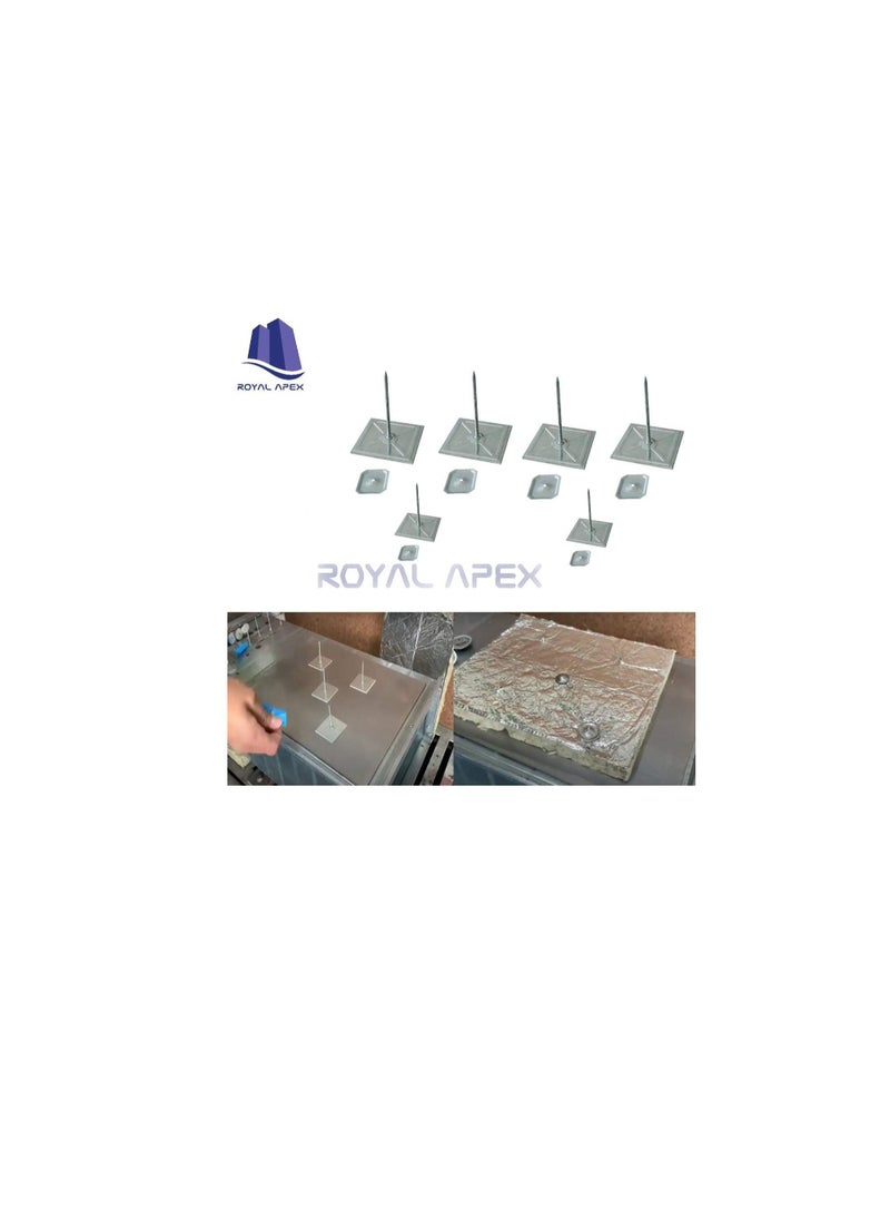 Generic - Self-Stuck Up Stick Stuck-up Adhesive Insulation Foam Pin with Lock Washer for Attaching Insulating Materials on Smooth Surfaces 2x2x2 Inch (Pack 25, 2x2x2 Inch) - Image 1