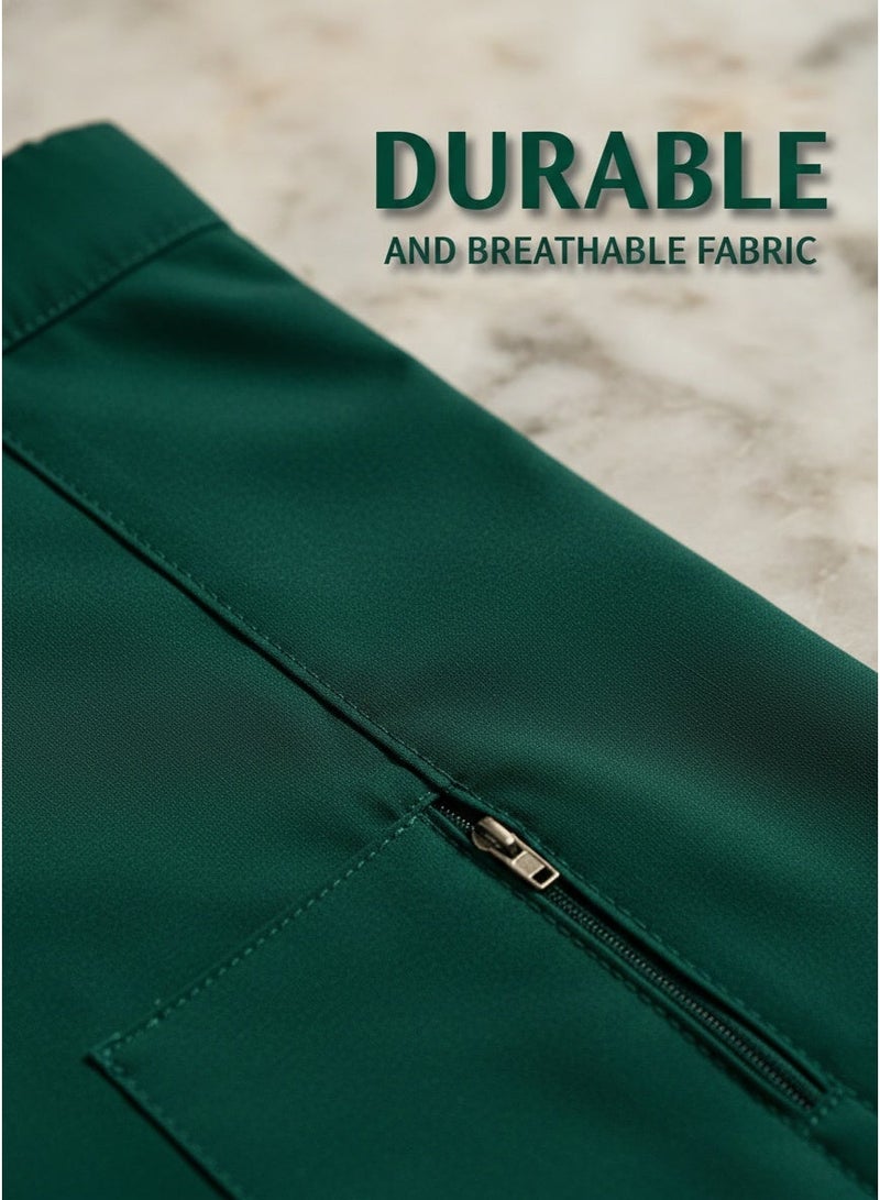 Mark Fairwhale New Minimalist V-Neck Short Sleeved Ankle Binding Men's Medical Hand Wash Suit Set - Image 4