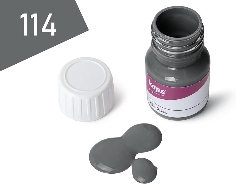 Kaps Dye Paint For Leather Shoes And Bags With Sponge And Brush, Kaps Super Color, 70 Colours (114 - Light Grey) - Image 3