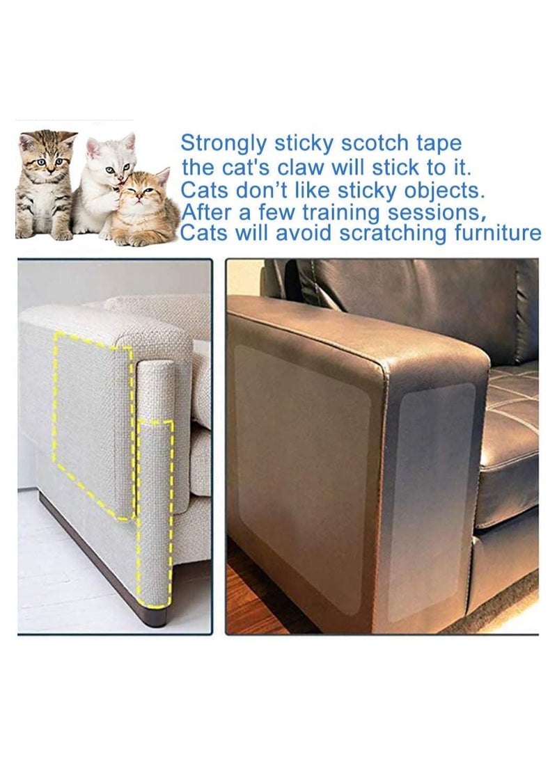 10 Pack Cat Scratch Furniture Protector Tape Safe Effective Deterrent for Sofas Rugs Doors - Image 3