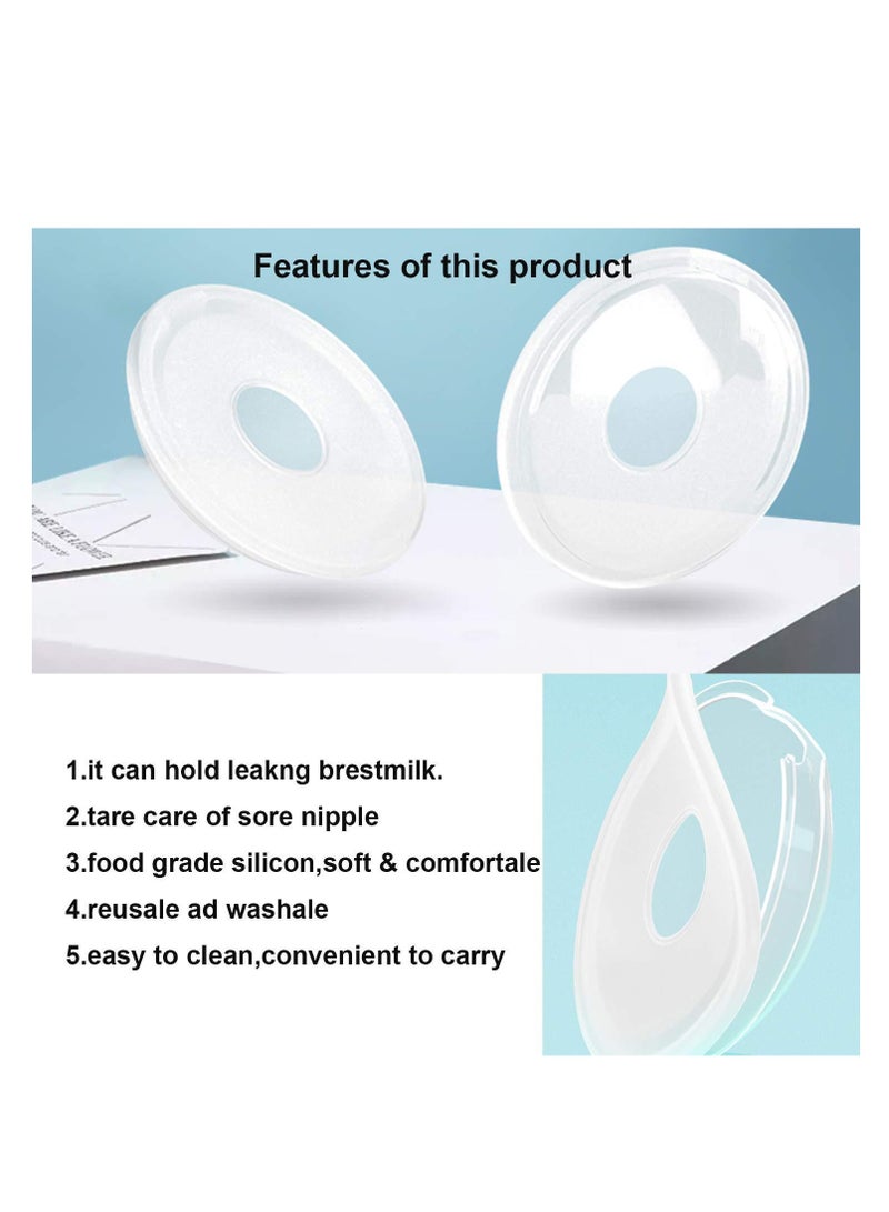 Silicone Breast Shell & Milk Collection Catcher for Breastfeeding Relief  Protect Cracked, Sore, Engorged Nipples While Nursing or Pumping During The Day - Image 4