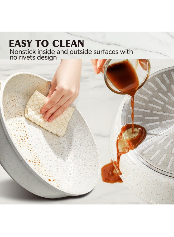 SENSARTE Nonstick Ceramic Cookware Set 13-Piece, Healthy Pots and Pans Set, Non-toxic Kitchen Cooking Set with Stay-Cool Handles, Silicone Tools and Pot Protectors, PFAS and PFOA Free - Image 4