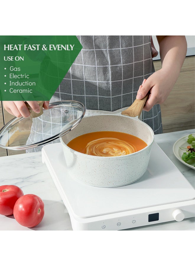 SENSARTE Nonstick Ceramic Cookware Set 13-Piece, Healthy Pots and Pans Set, Non-toxic Kitchen Cooking Set with Stay-Cool Handles, Silicone Tools and Pot Protectors, PFAS and PFOA Free - Image 3