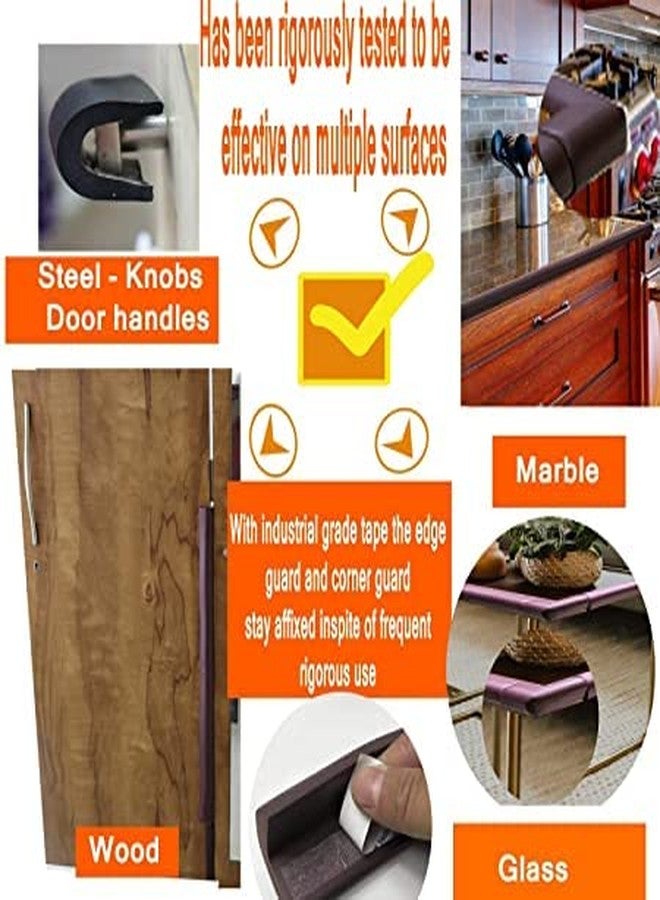PRAYAS Edge & Corner Guards for Kids - Density Baby Proof Table Protector-Corner Cushion and Edge Safety Bumpers (Brown) - Image 4